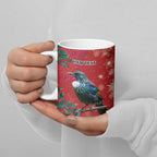 Tui Meri Kirihimete Personalised Ceramic Mug Pohutukawa Flowers Red Motif - Aussie Hoodie