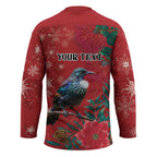 Tui Meri Kirihimete Personalised Hockey Jersey Pohutukawa Flowers Red Motif - Aussie Hoodie