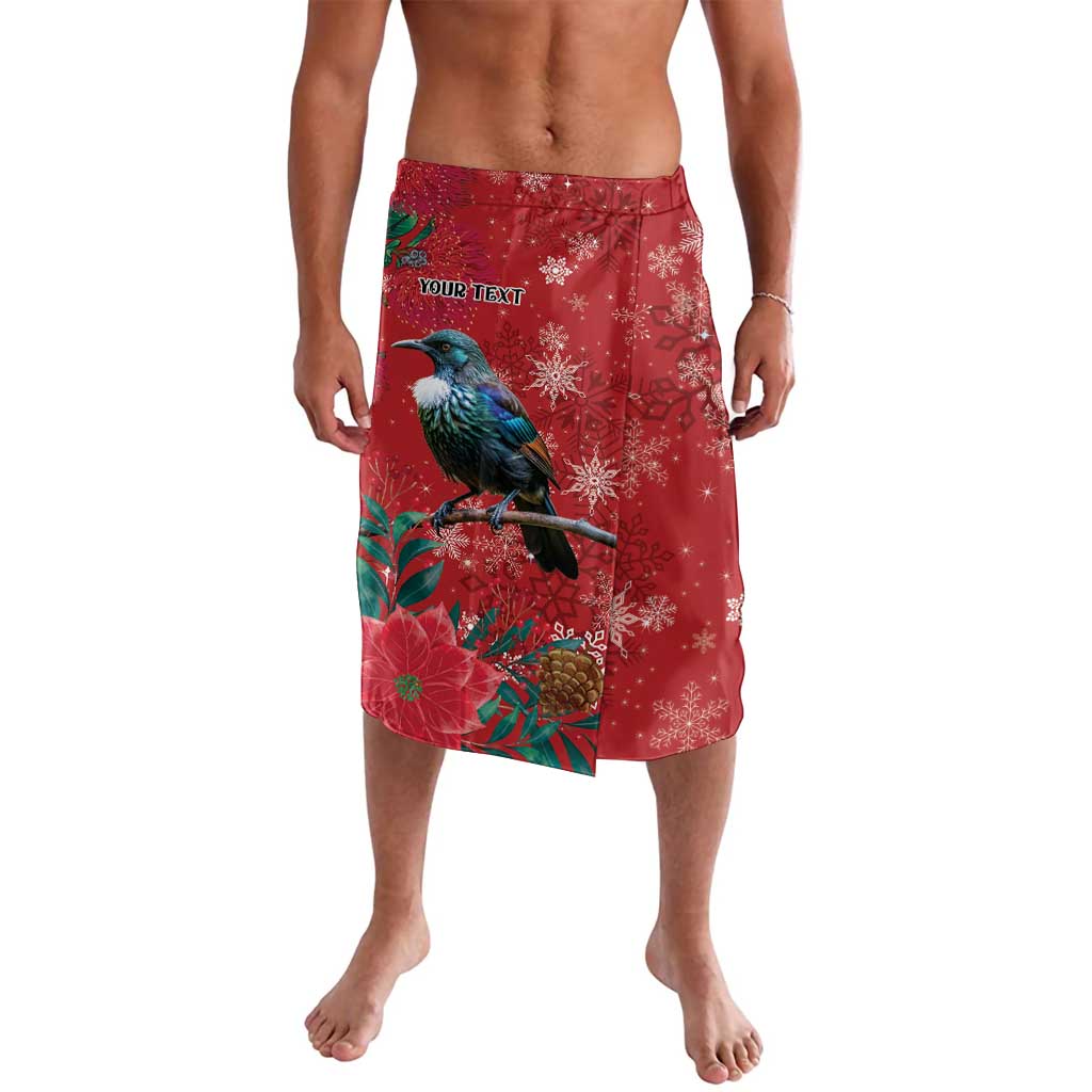 Tui Meri Kirihimete Personalised Lavalava Pohutukawa Flowers Red Motif - Aussie Hoodie