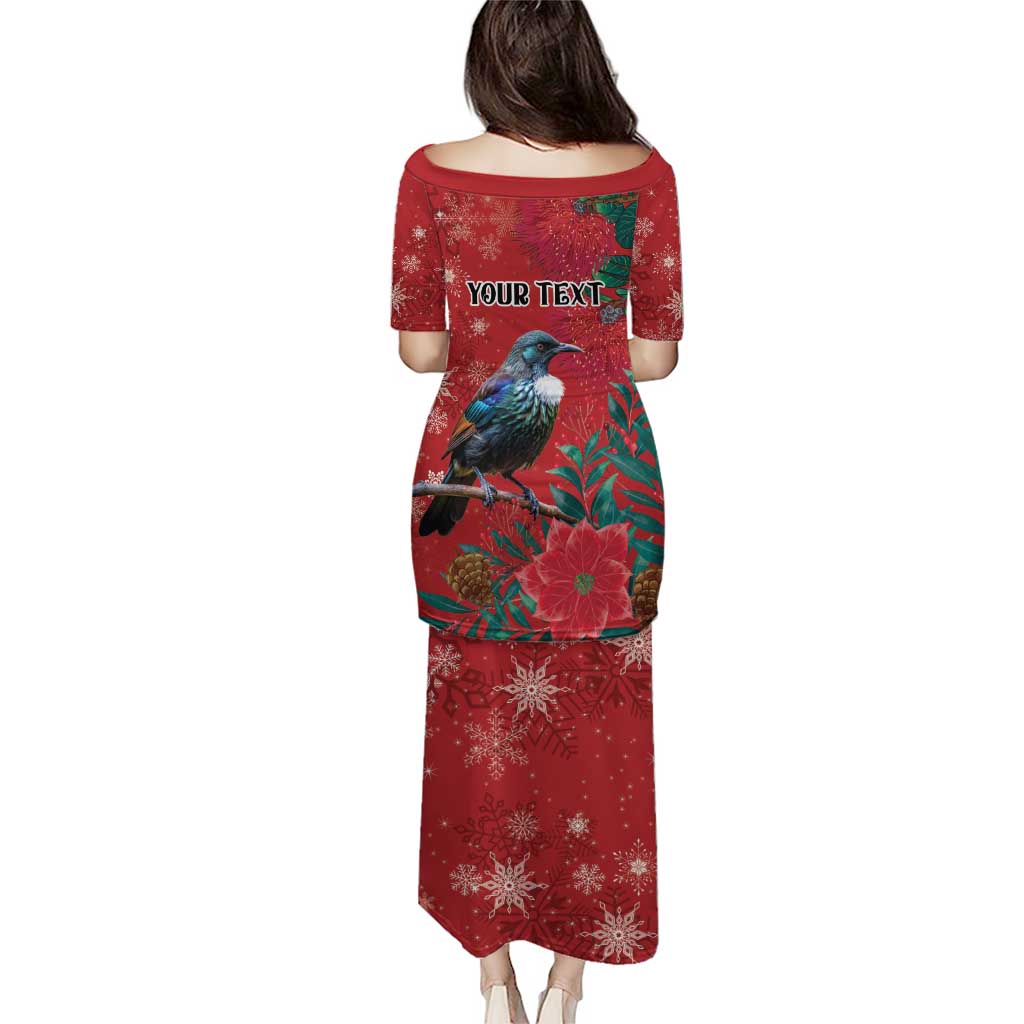Tui Meri Kirihimete Personalised Puletasi Pohutukawa Flowers Red Motif - Aussie Hoodie