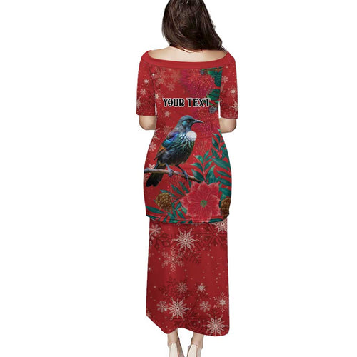 Tui Meri Kirihimete Personalised Puletasi Pohutukawa Flowers Red Motif - Aussie Hoodie