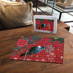 Tui Meri Kirihimete Personalised Puzzle Pohutukawa Flowers Red Motif - Aussie Hoodie
