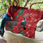 Tui Meri Kirihimete Personalised Quilt Pohutukawa Flowers Red Motif - Aussie Hoodie
