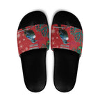 Tui Meri Kirihimete Personalised Slide Sandals Pohutukawa Flowers Red Motif - Aussie Hoodie