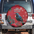 Tui Meri Kirihimete Personalised Spare Tire Cover Pohutukawa Flowers Red Motif - Aussie Hoodie