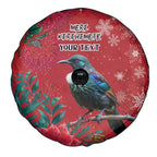 Tui Meri Kirihimete Personalised Spare Tire Cover Pohutukawa Flowers Red Motif - Aussie Hoodie