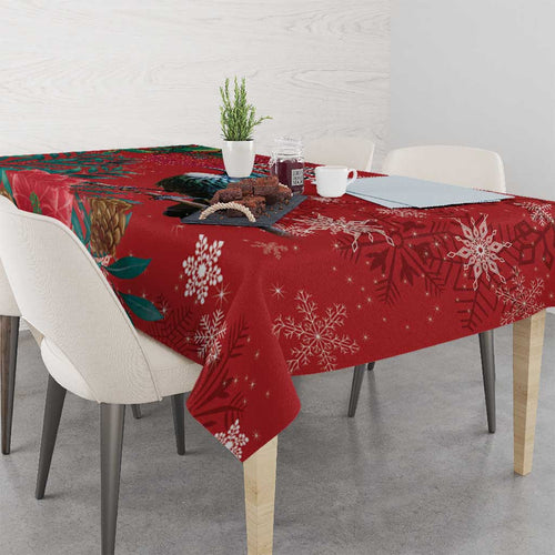 Tui Meri Kirihimete Personalised Tablecloth Pohutukawa Flowers Red Motif - Aussie Hoodie
