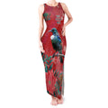 Tui Meri Kirihimete Personalised Tank Maxi Dress Pohutukawa Flowers Red Motif - Aussie Hoodie