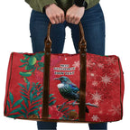 Tui Meri Kirihimete Personalised Travel Bag Pohutukawa Flowers Red Motif - Aussie Hoodie