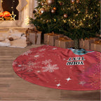 Tui Meri Kirihimete Personalised Tree Skirt Pohutukawa Flowers Red Motif - Aussie Hoodie