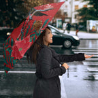 Tui Meri Kirihimete Personalised Umbrella Pohutukawa Flowers Red Motif - Aussie Hoodie
