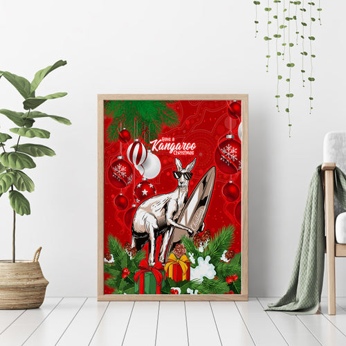 kangaroo-lover-canvas-wall-art-australia-merry-christmas-aboriginal