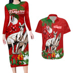 kangaroo-lover-couples-matching-long-sleeve-bodycon-dress-and-hawaiian-shirt-australia-merry-christmas-aboriginal