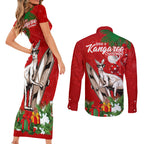 kangaroo-lover-couples-matching-short-sleeve-bodycon-dress-and-long-sleeve-button-shirt-australia-merry-christmas-aboriginal