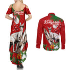 kangaroo-lover-couples-matching-summer-maxi-dress-and-long-sleeve-button-shirt-australia-merry-christmas-aboriginal