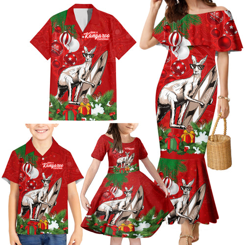 kangaroo-lover-family-matching-mermaid-dress-and-hawaiian-shirt-australia-merry-christmas-aboriginal