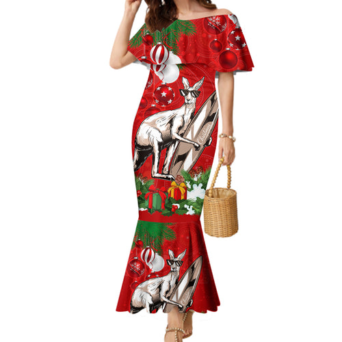 kangaroo-lover-family-matching-mermaid-dress-and-hawaiian-shirt-australia-merry-christmas-aboriginal