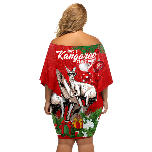 kangaroo-lover-family-matching-off-shoulder-short-dress-and-hawaiian-shirt-australia-merry-christmas-aboriginal