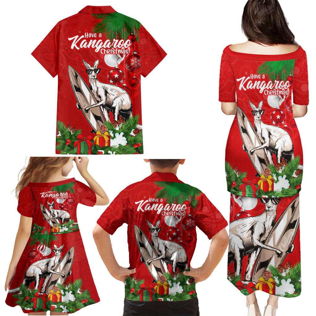 kangaroo-lover-family-matching-puletasi-dress-and-hawaiian-shirt-australia-merry-christmas-aboriginal