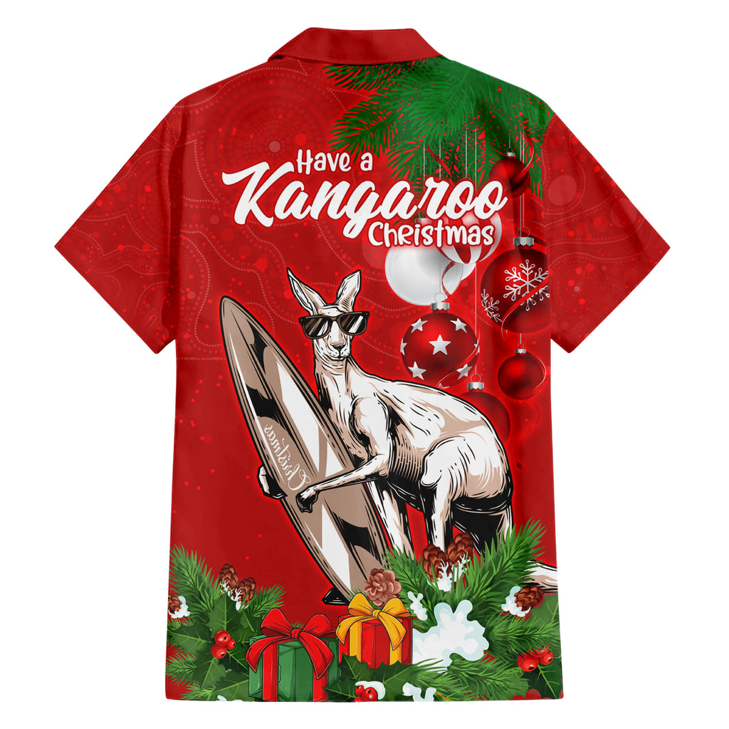 kangaroo-lover-family-matching-short-sleeve-bodycon-dress-and-hawaiian-shirt-australia-merry-christmas-aboriginal
