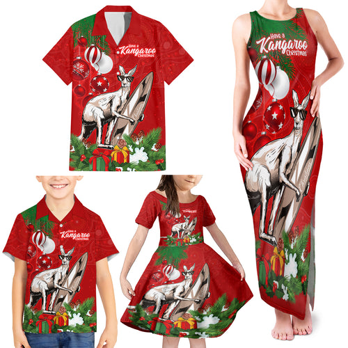 kangaroo-lover-family-matching-tank-maxi-dress-and-hawaiian-shirt-australia-merry-christmas-aboriginal
