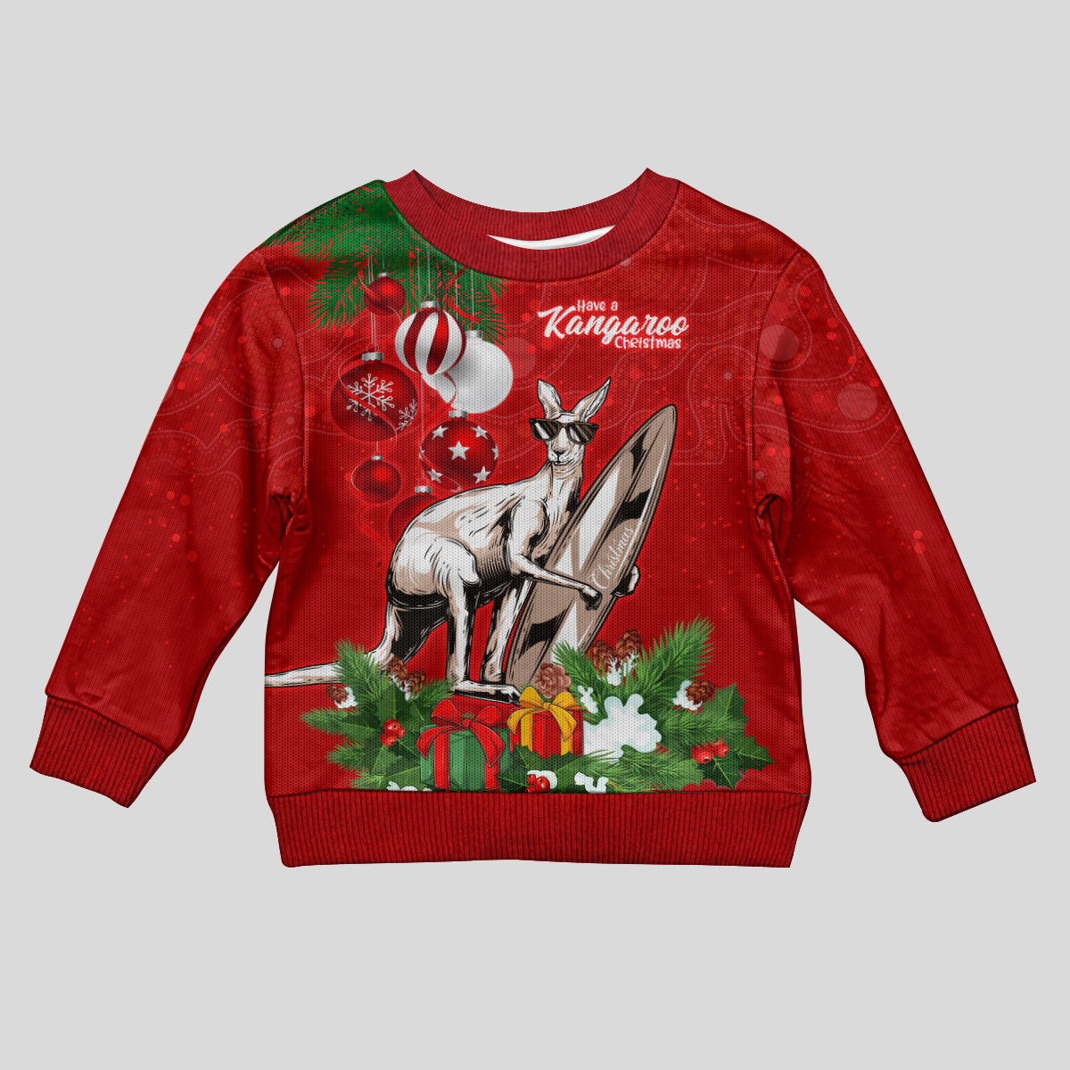 kangaroo-lover-kid-ugly-christmas-sweater-australia-merry-christmas-aboriginal