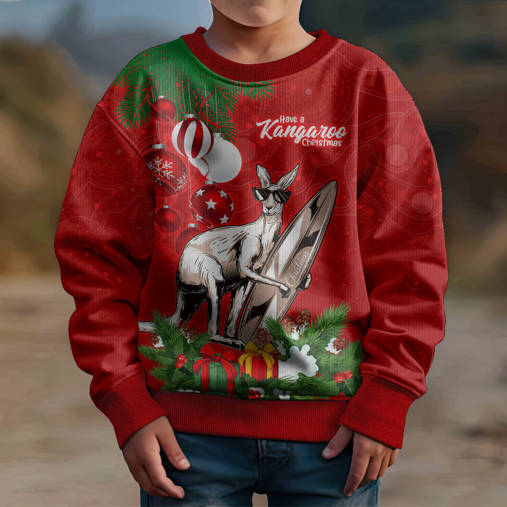 kangaroo-lover-kid-ugly-christmas-sweater-australia-merry-christmas-aboriginal
