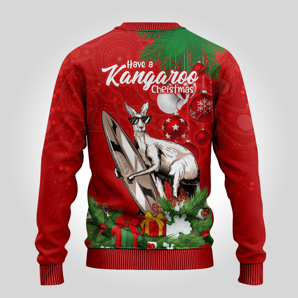 kangaroo-lover-ugly-christmas-sweater-australia-merry-christmas-aboriginal