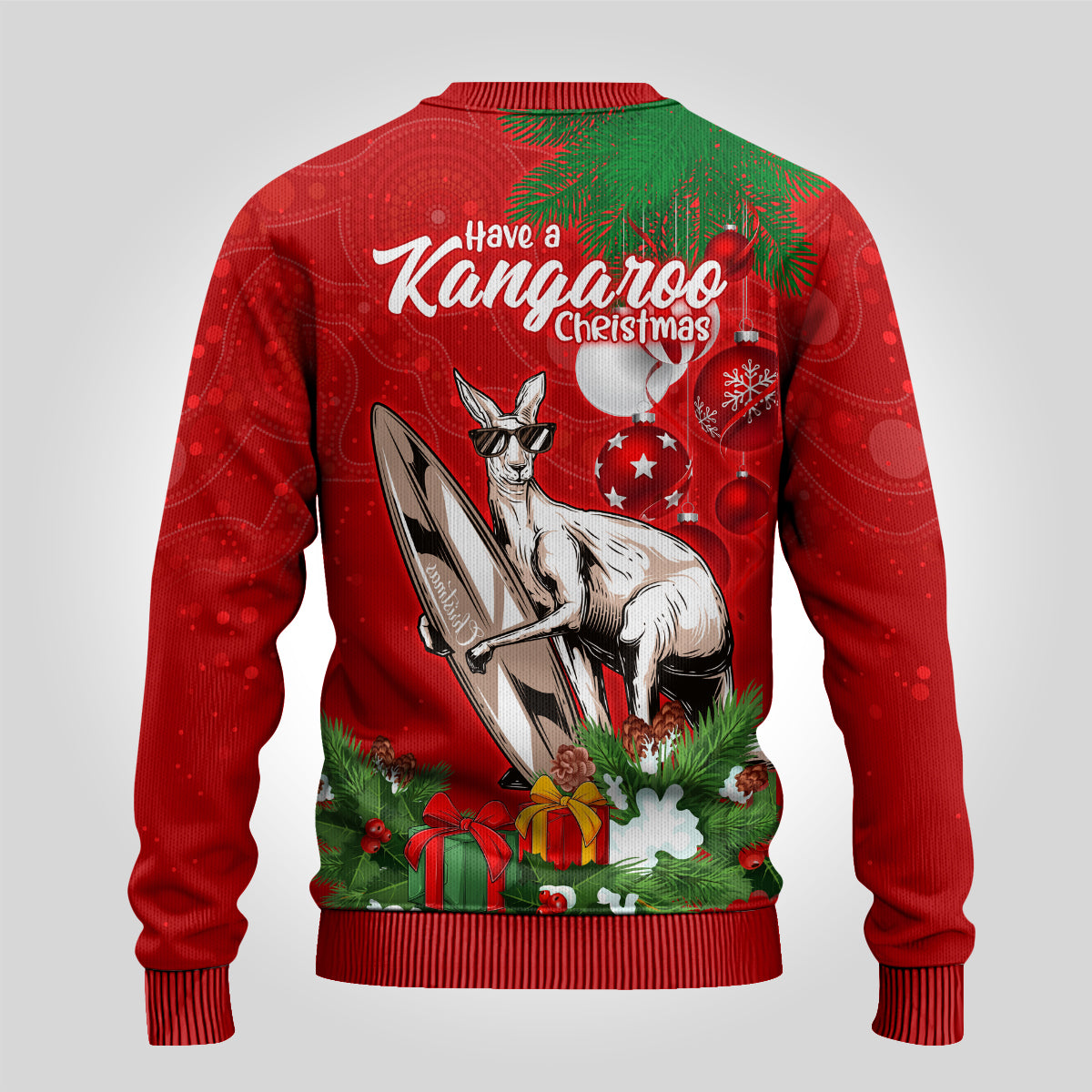 kangaroo-lover-ugly-christmas-sweater-australia-merry-christmas-aboriginal