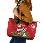 kangaroo-lover-leather-tote-bag-australia-merry-christmas-aboriginal