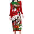 kangaroo-lover-long-sleeve-bodycon-dress-australia-merry-christmas-aboriginal