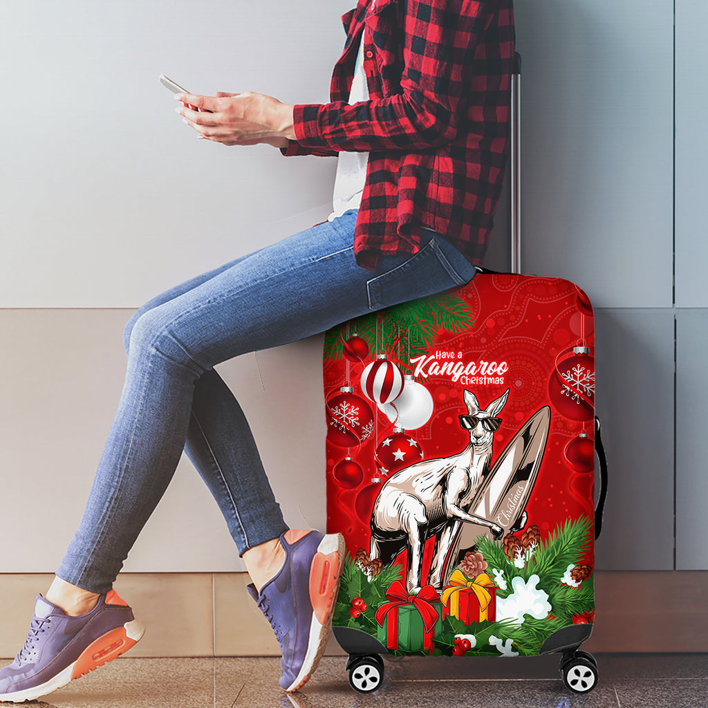 kangaroo-lover-luggage-cover-australia-merry-christmas-aboriginal