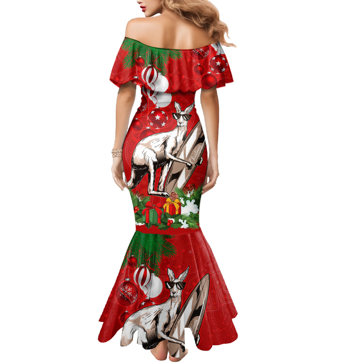kangaroo-lover-mermaid-dress-australia-merry-christmas-aboriginal
