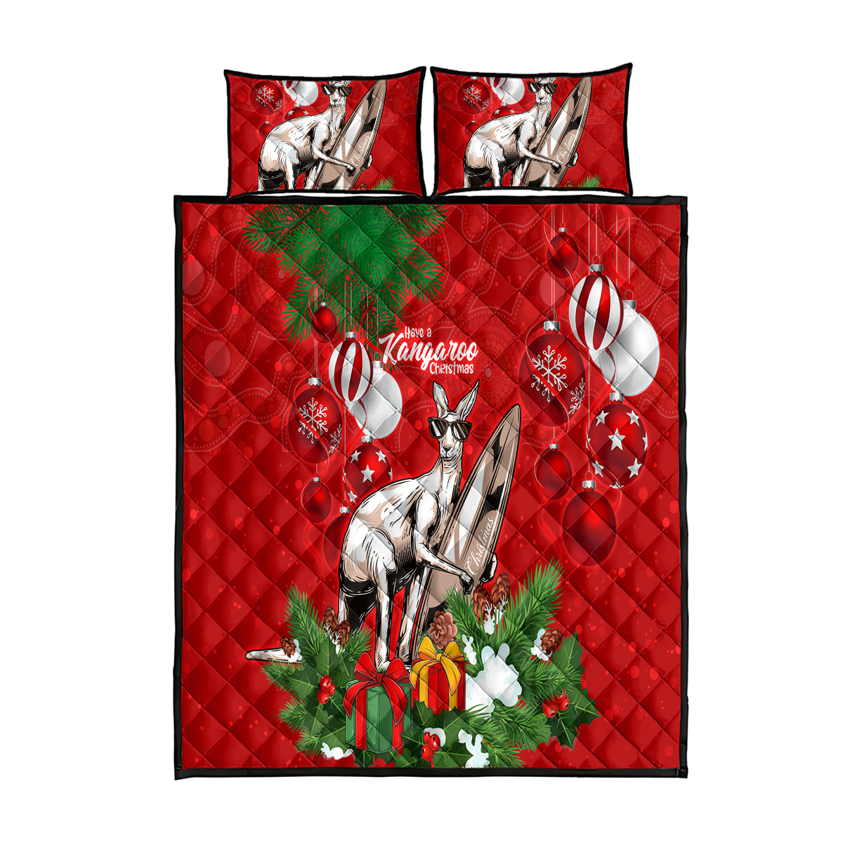 kangaroo-lover-quilt-bed-set-australia-merry-christmas-aboriginal