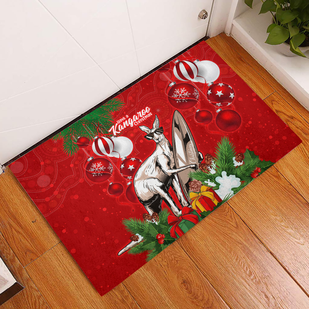kangaroo-lover-rubber-doormat-australia-merry-christmas-aboriginal