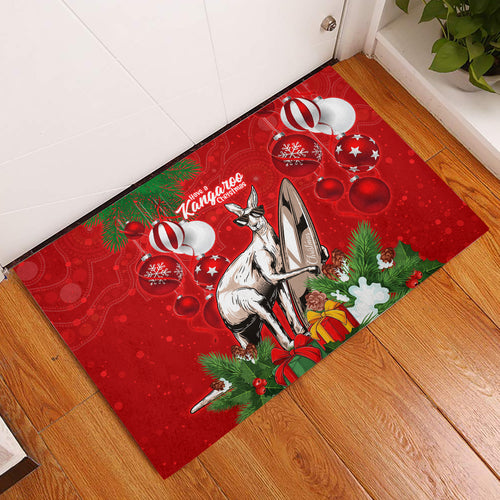 kangaroo-lover-rubber-doormat-australia-merry-christmas-aboriginal