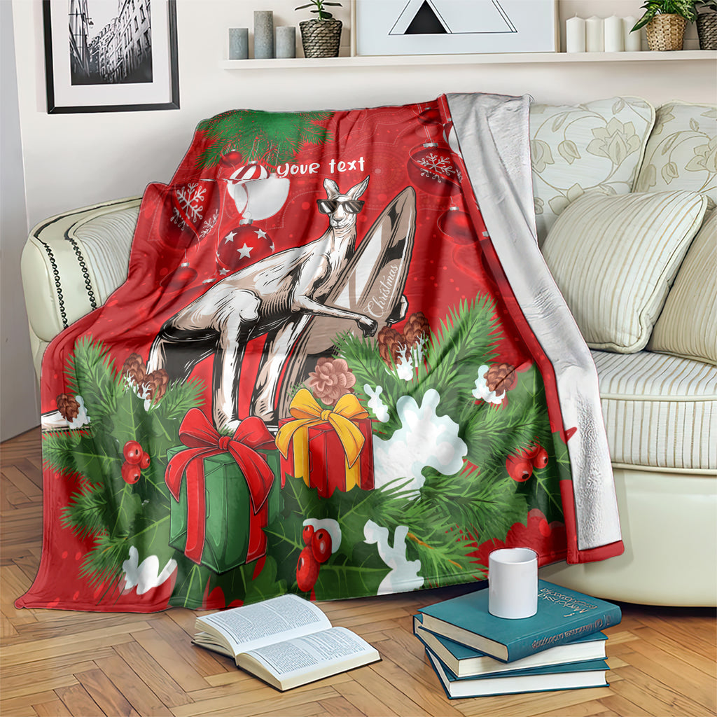 personalised-kangaroo-lover-blanket-australia-merry-christmas-aboriginal