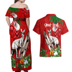 personalised-kangaroo-lover-couples-matching-off-shoulder-maxi-dress-and-hawaiian-shirt-australia-merry-christmas-aboriginal