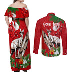 personalised-kangaroo-lover-couples-matching-off-shoulder-maxi-dress-and-long-sleeve-button-shirt-australia-merry-christmas-aboriginal