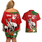 personalised-kangaroo-lover-couples-matching-off-shoulder-short-dress-and-hawaiian-shirt-australia-merry-christmas-aboriginal