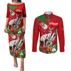 personalised-kangaroo-lover-couples-matching-puletasi-dress-and-long-sleeve-button-shirt-australia-merry-christmas-aboriginal