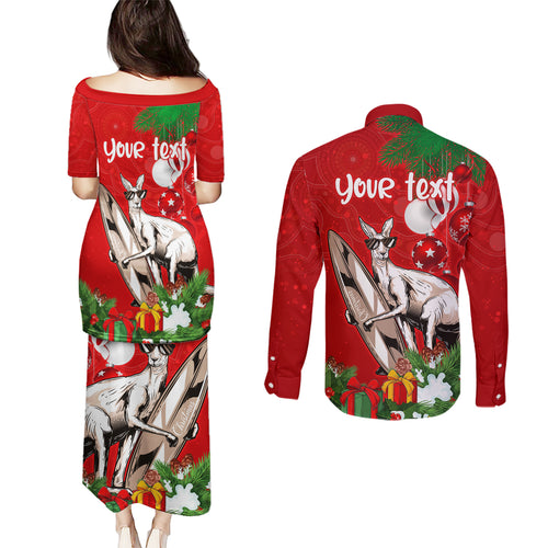 personalised-kangaroo-lover-couples-matching-puletasi-dress-and-long-sleeve-button-shirt-australia-merry-christmas-aboriginal