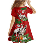 personalised-kangaroo-lover-family-matching-mermaid-dress-and-hawaiian-shirt-australia-merry-christmas-aboriginal