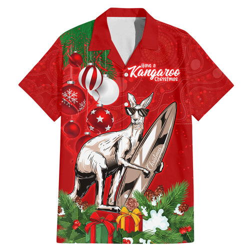 personalised-kangaroo-lover-family-matching-mermaid-dress-and-hawaiian-shirt-australia-merry-christmas-aboriginal