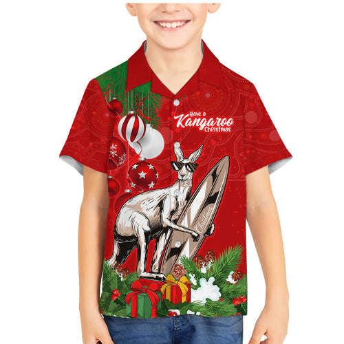 personalised-kangaroo-lover-family-matching-mermaid-dress-and-hawaiian-shirt-australia-merry-christmas-aboriginal