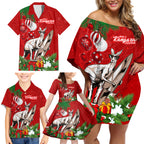 personalised-kangaroo-lover-family-matching-off-shoulder-short-dress-and-hawaiian-shirt-australia-merry-christmas-aboriginal