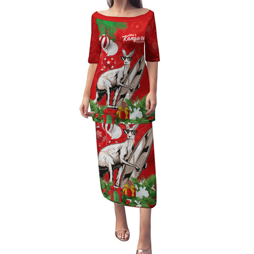 personalised-kangaroo-lover-family-matching-puletasi-dress-and-hawaiian-shirt-australia-merry-christmas-aboriginal