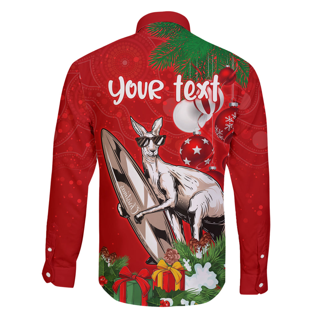 personalised-kangaroo-lover-family-matching-short-sleeve-bodycon-dress-and-hawaiian-shirt-australia-merry-christmas-aboriginal