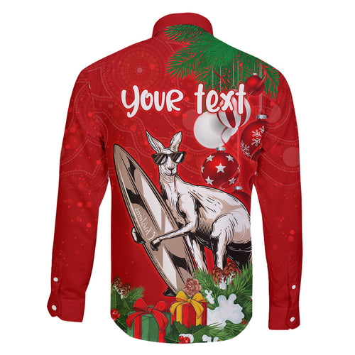 personalised-kangaroo-lover-family-matching-summer-maxi-dress-and-hawaiian-shirt-australia-merry-christmas-aboriginal