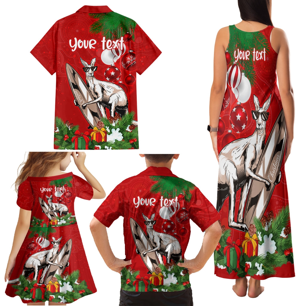 personalised-kangaroo-lover-family-matching-tank-maxi-dress-and-hawaiian-shirt-australia-merry-christmas-aboriginal